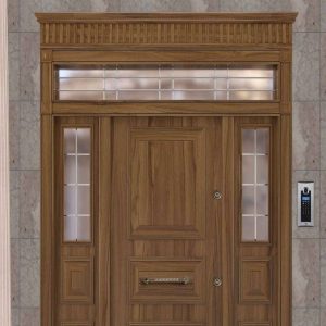 درب ورودی لابی ساختمان لوکس ضد سرقت شیشه خور – کد 6044