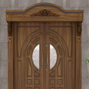 درب ورودی لابی چوبی ضد سرقت کد 6046