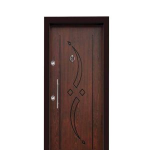 درب ضد سرقت روکش گردو مدرن سی ان سی – کد MT440