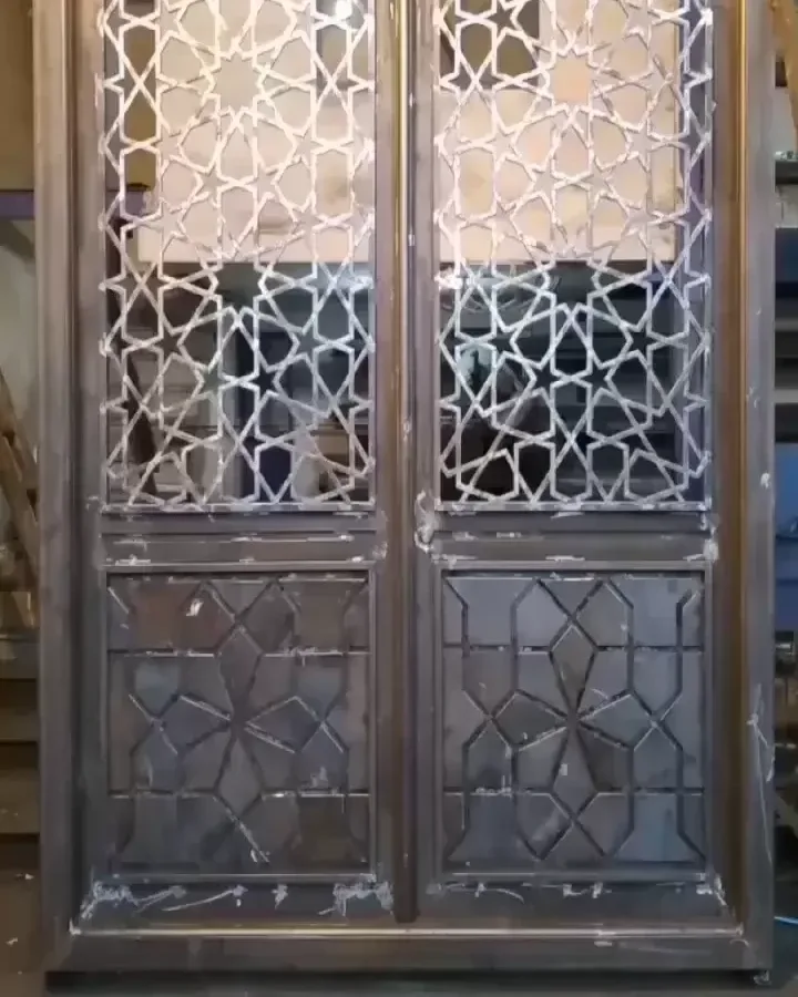 درب مسجدی فلزی گره چینی - کد 30216
