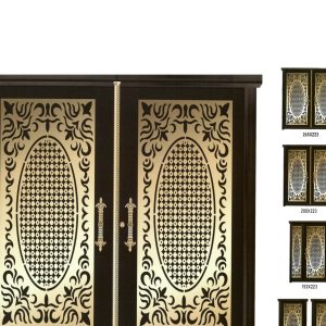 درب فلزی پارکینگ دولنگه CNC کد 2281