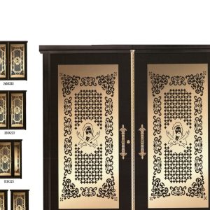 درب آهنی پارکینگ دولنگه CNC کد 2280