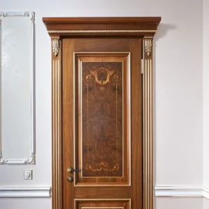 درب تمام چوب کلاسیک با قاب معماری کد 30369 - Image 2