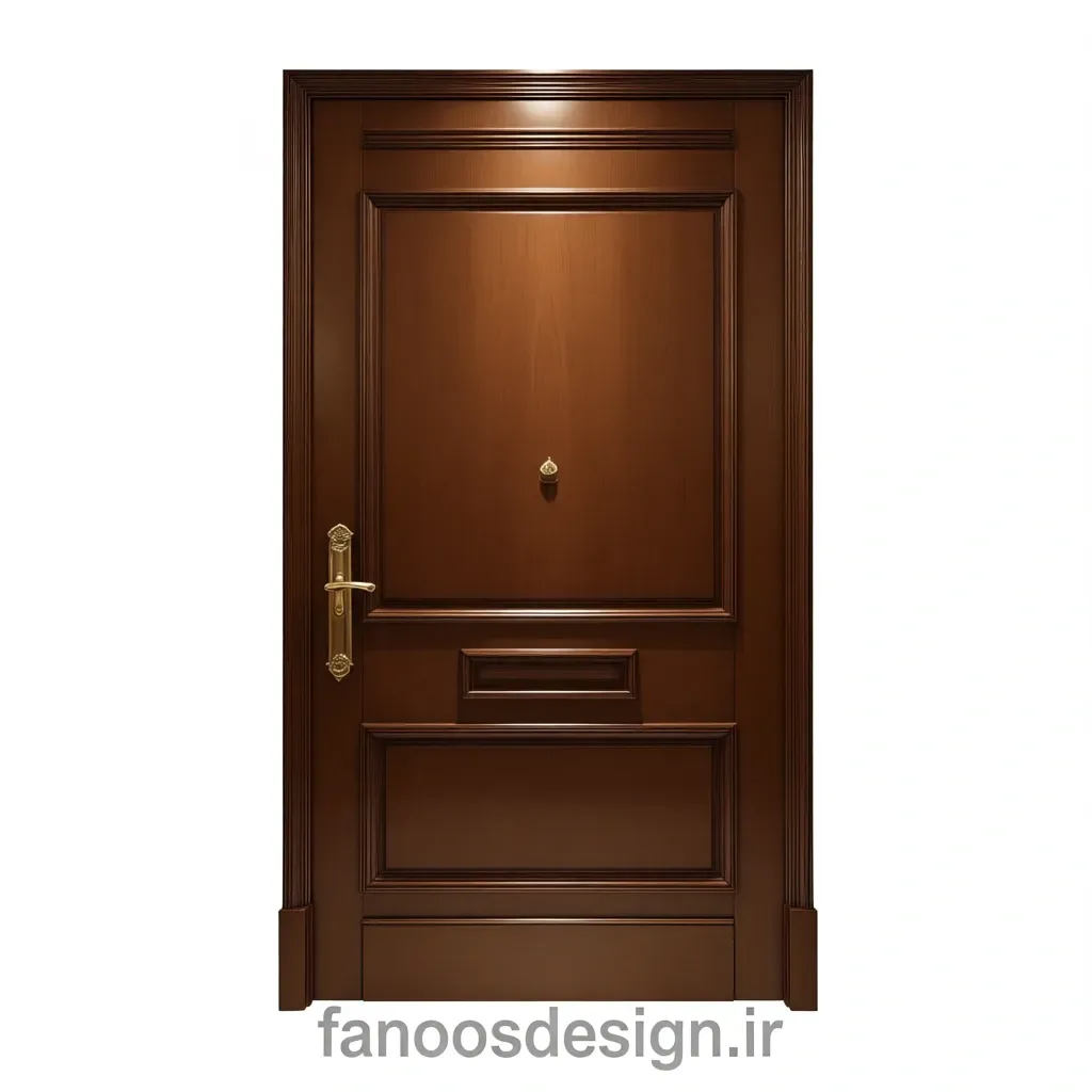 درب چوبی لوکس مدل کلاسیک با یراقآلات برنجی کد 30363 درب چوبی لوکس مدل کلاسیک با یراقآلات برنجی کد 30363