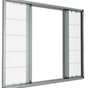 توری پلیسه‌ای پنجره دوجداره UPVC (تاشو)