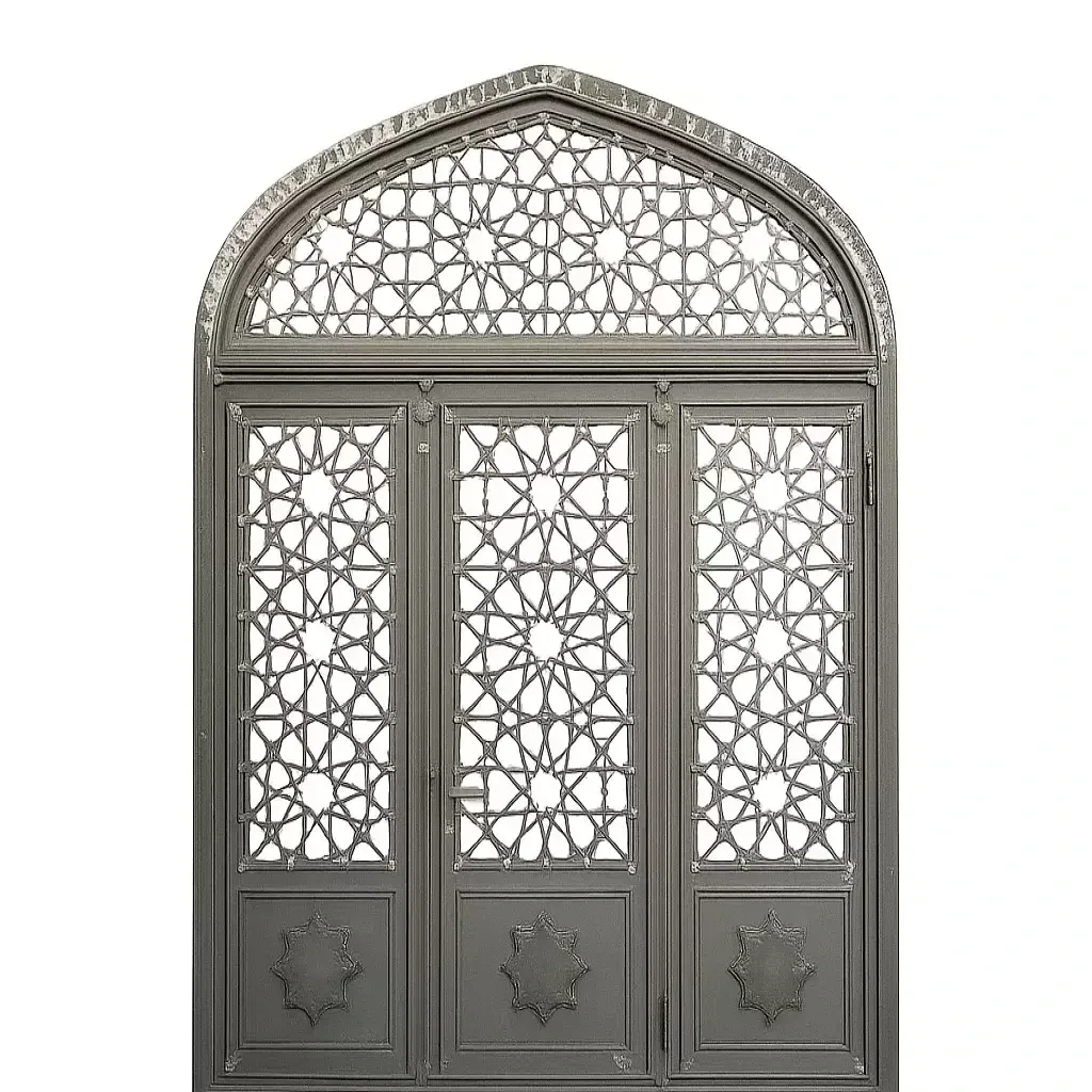 درب مسجدی فلزی طرح مشبک سنتی - کد 30212