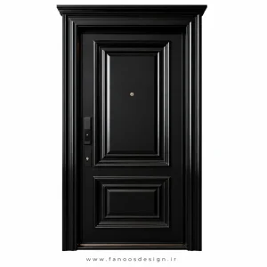 درب ضد سرقت کلاسیک با روکش چوب دو قاب سایز 200*220 کد 30514