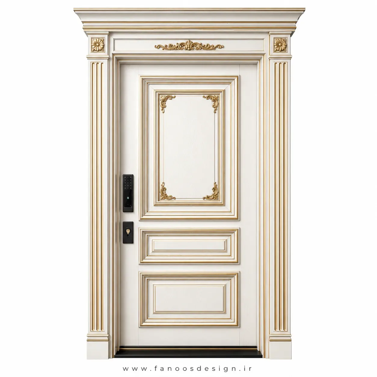 درب ضد سرقت نئوکلاسیک با طراحی لوکس سایز 200*220 کد 30516