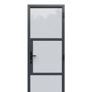 درب آهنی شیشه خور تک لنگه کد 30704