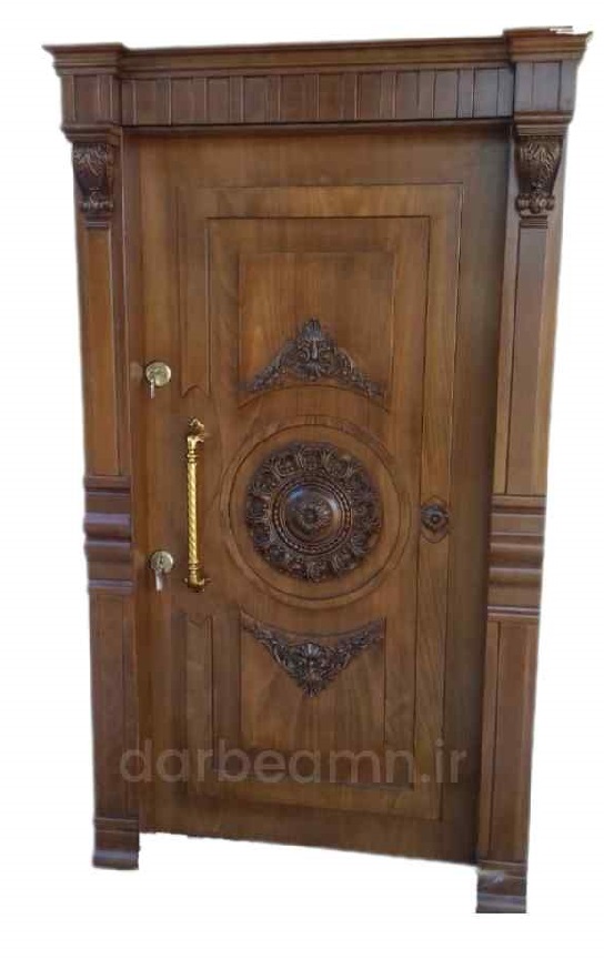 درب ضد سرقت قهوه ای برجسته کد T600