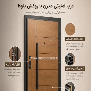 درب ضد سرقت مدل بلوط مدرن کد 30529