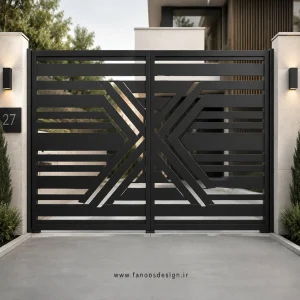 درب حیاط فلزی مدرن - کد 30238