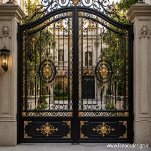 درب حیاطی فرفورژه کلاسیک - کد 30432