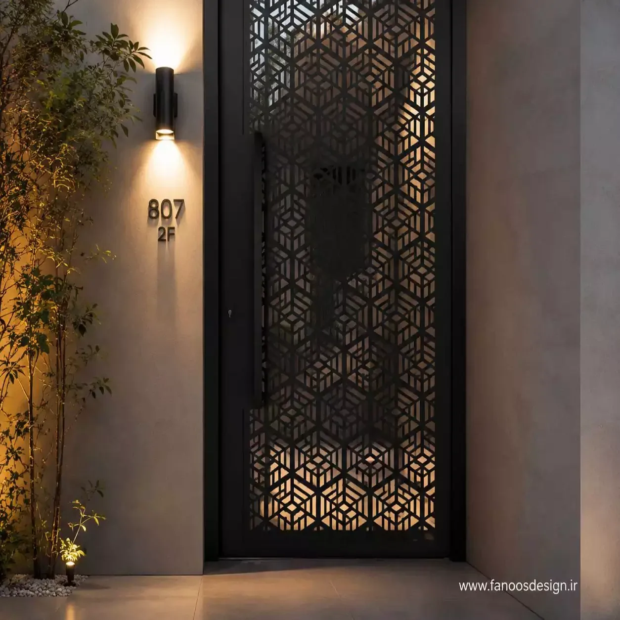 درب حیاط CNC فلزی - کد 30427