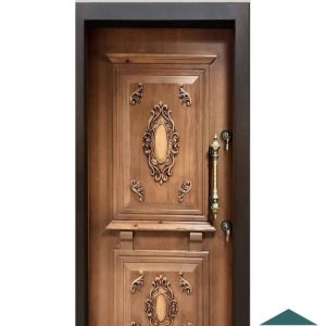 درب ضدسرقت دوقاب برجسته روکش راش کد 30472